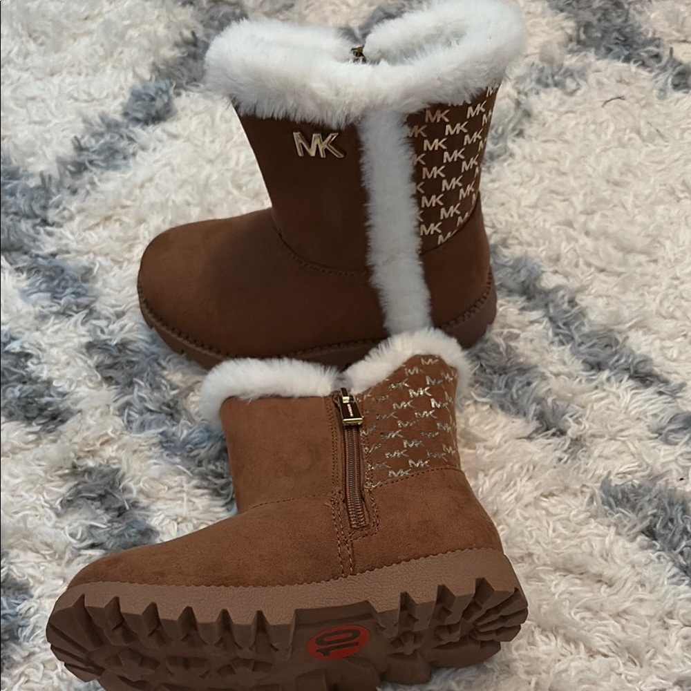 Michael Kors Kids' Brown Faux-Fur Winter Boots